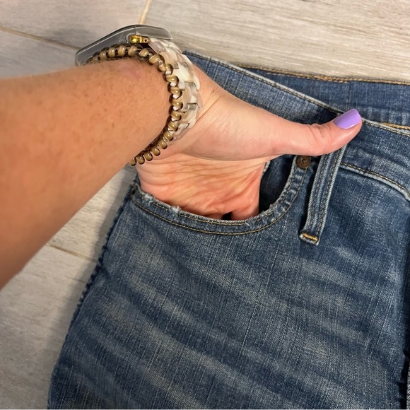 MADEWELL High Rise Skinny Drop Step Hem Distressed Jeans, Women’s Size 31 - Picture 5 of 7